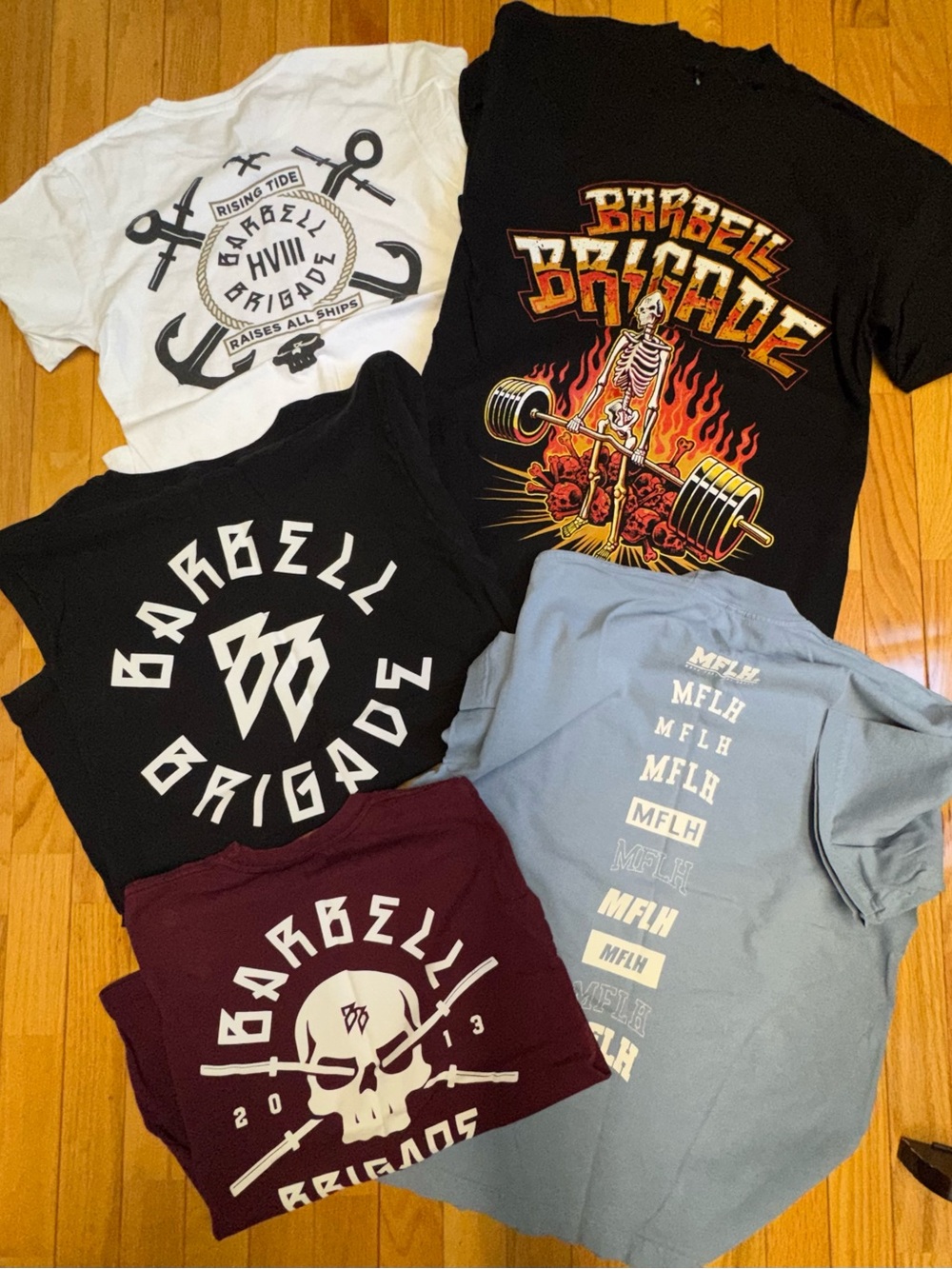 RARE 27 Lifting shirts Barbell Brigade MFLH Doughnuts Deadlifts Barbell Cartel - Picture 6 of 9